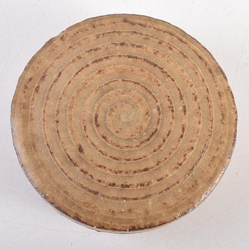 茶道具　木村盛伸作　灰釉　香合　共布共箱　V　8318