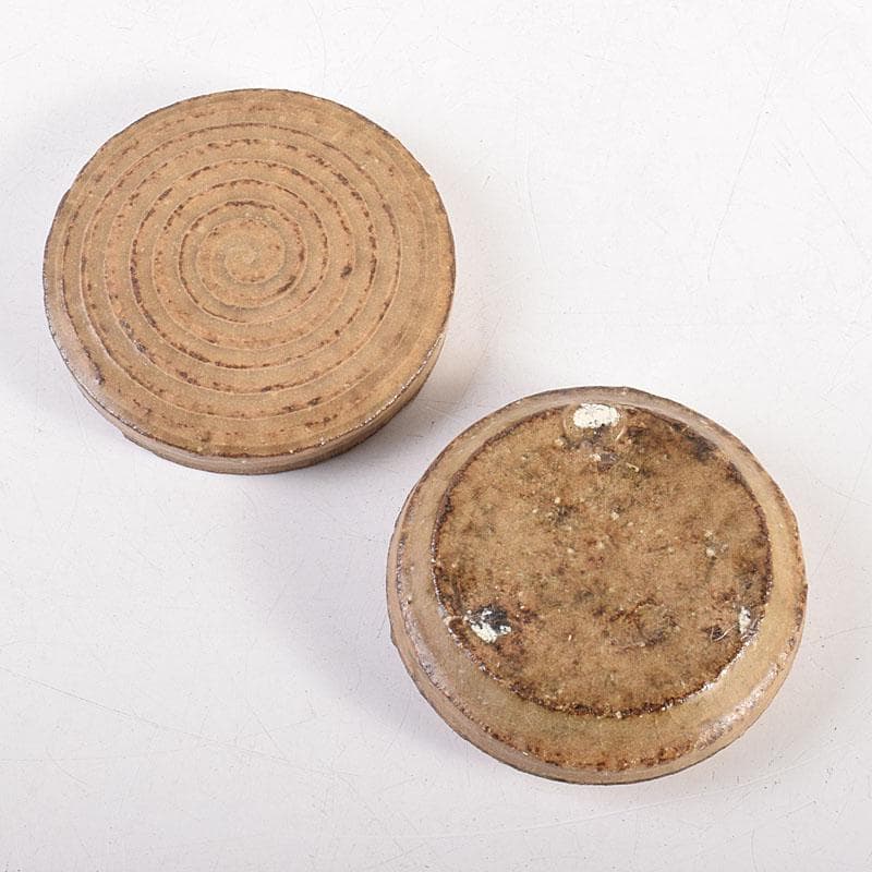 茶道具　木村盛伸作　灰釉　香合　共布共箱　V　8318