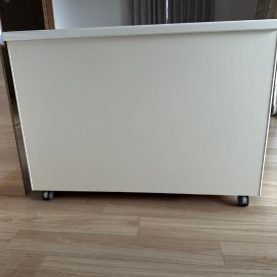 パモウナ◇キッチンカウンター◇食器棚◇幅120cm ホワイト