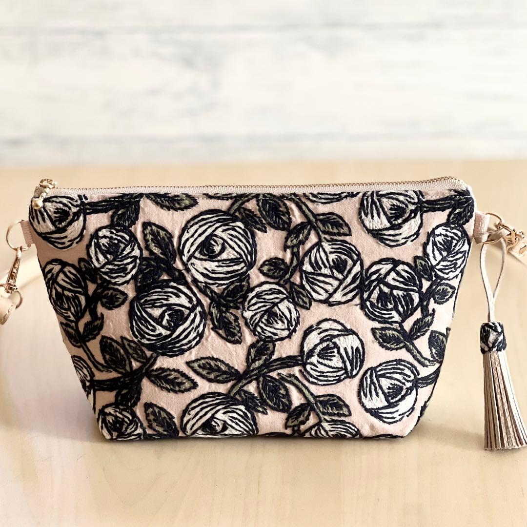 オーダー　ミナペルホネン rosyとsmile flowerショルダーバッグ