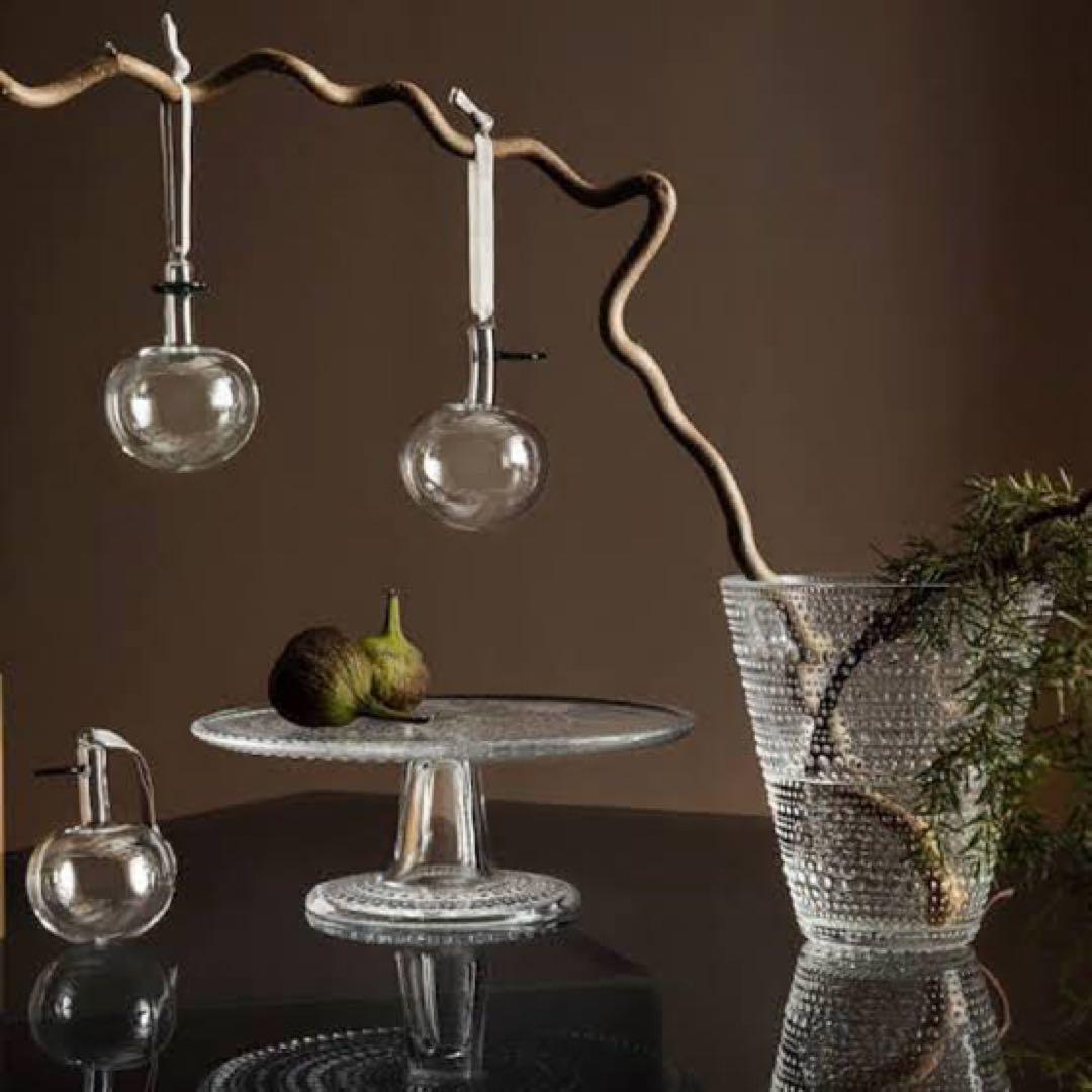 新品 イッタラ ガラス オーナメント りんご アップル 赤 クリア