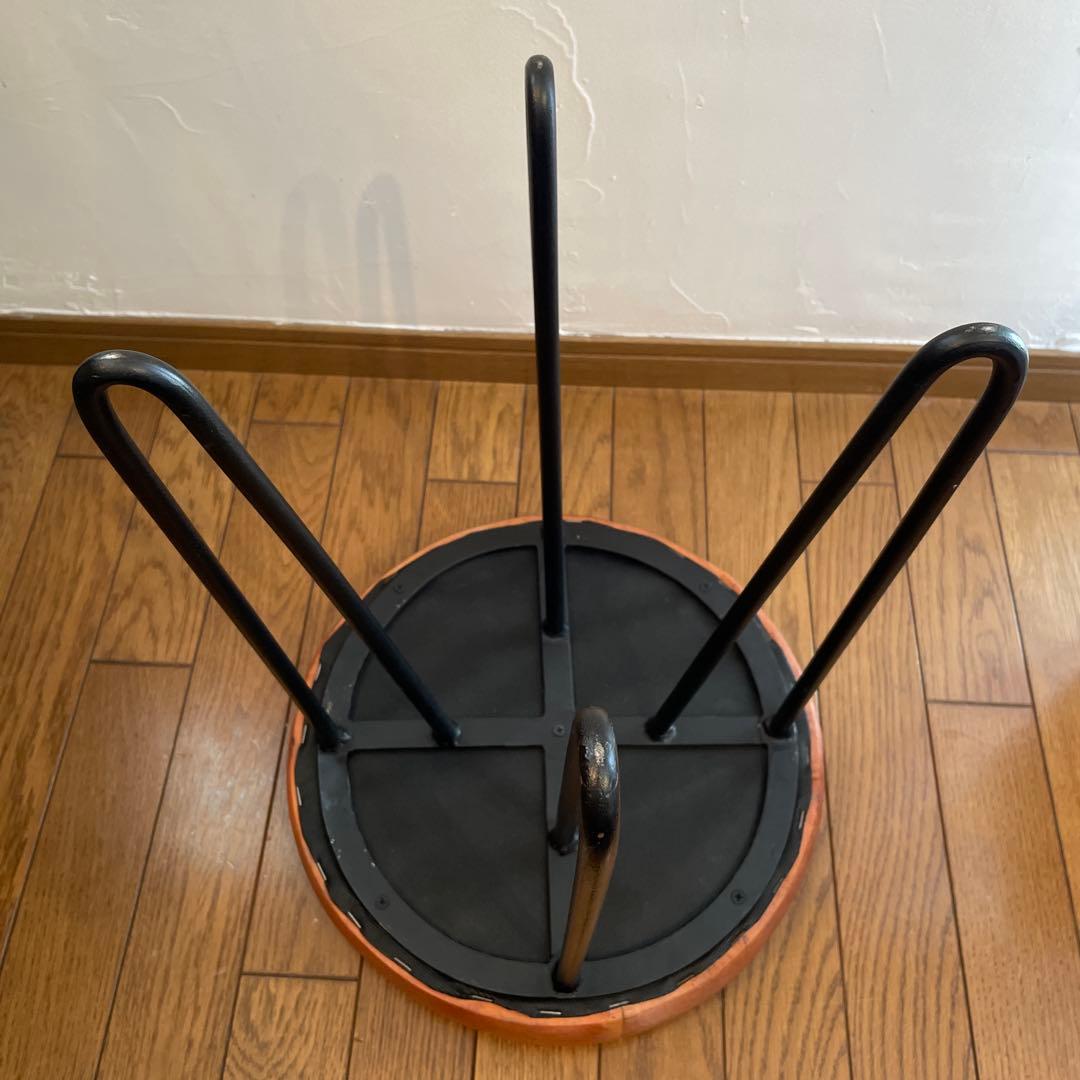 レザー　アイアン　インダストリアルチェア　スツール