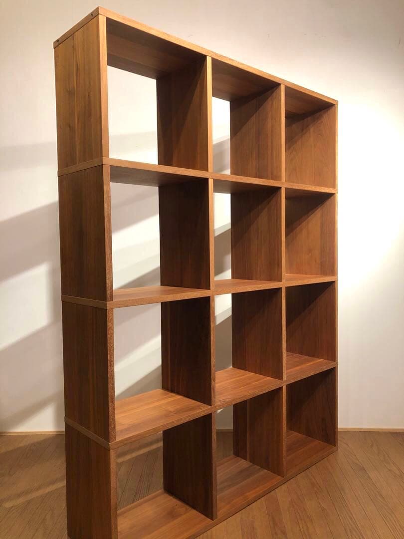 MUJI 無印良品 スタッキングシェルフ 4×3 ウォールナット仕様 ② 収納棚