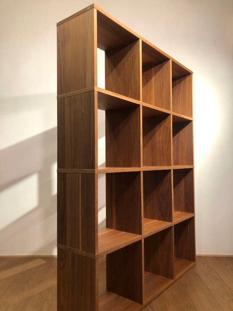 MUJI 無印良品 スタッキングシェルフ 4×3 ウォールナット仕様 ② 収納棚