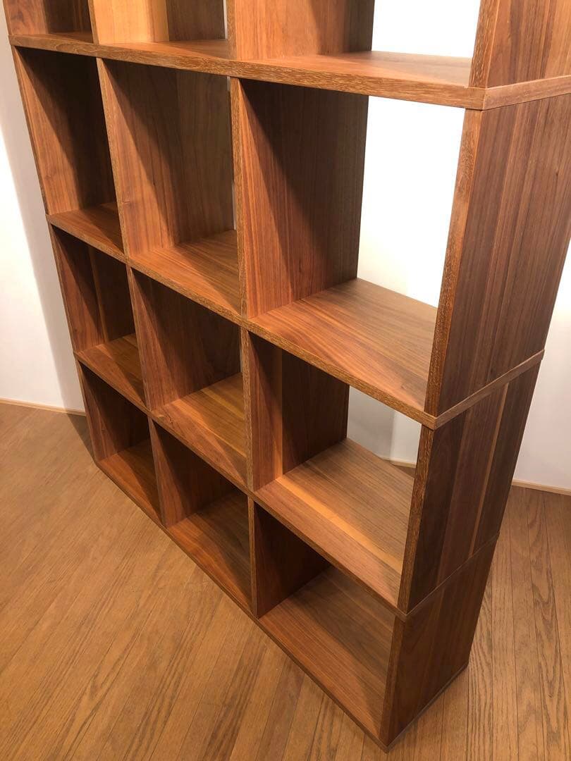 MUJI 無印良品 スタッキングシェルフ 4×3 ウォールナット仕様 ② 収納棚