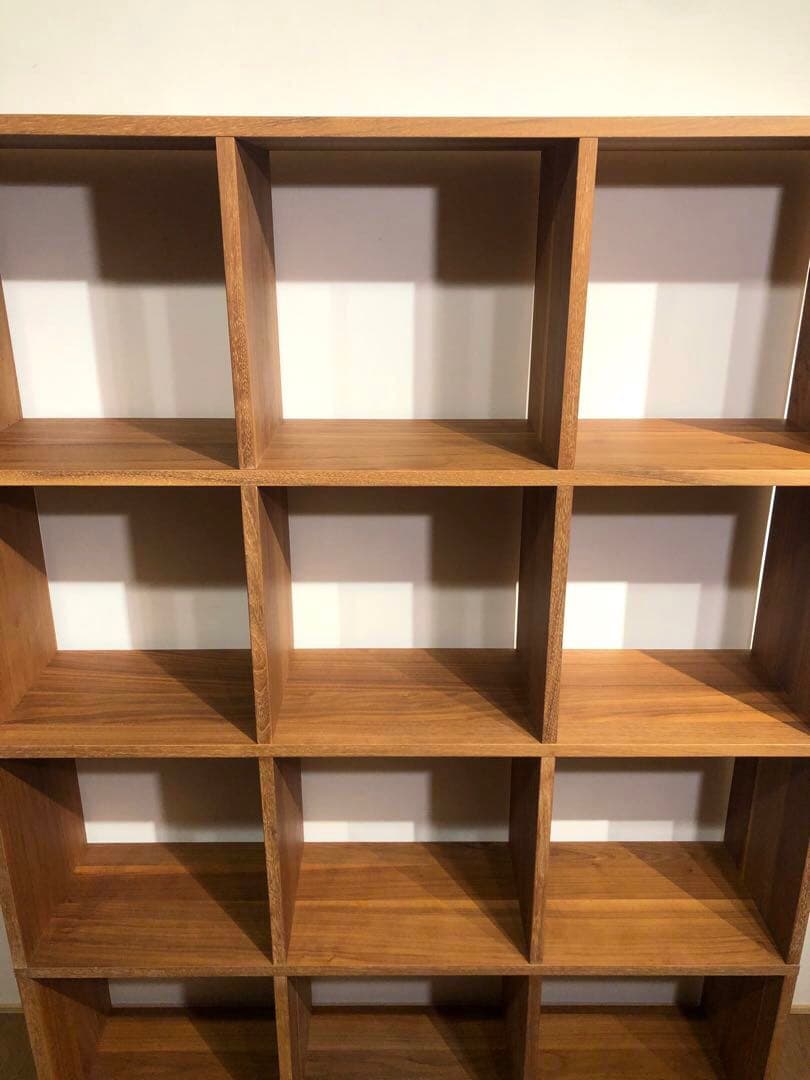 MUJI 無印良品 スタッキングシェルフ 4×3 ウォールナット仕様 ② 収納棚