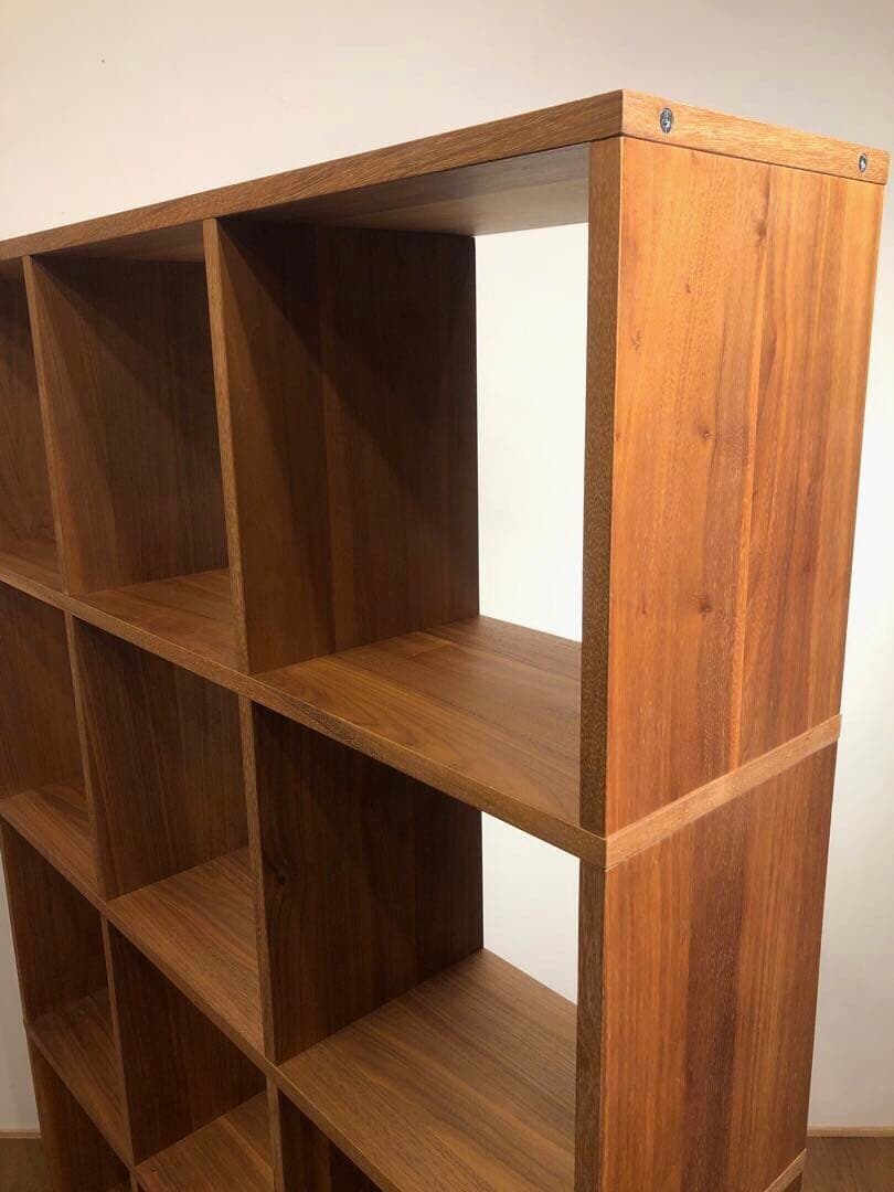 MUJI 無印良品 スタッキングシェルフ 4×3 ウォールナット仕様 ② 収納棚