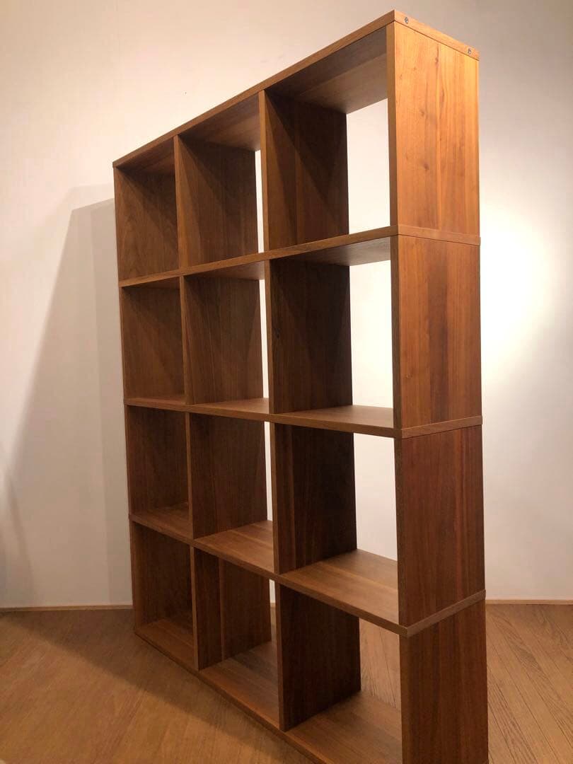 MUJI 無印良品 スタッキングシェルフ 4×3 ウォールナット仕様 ② 収納棚