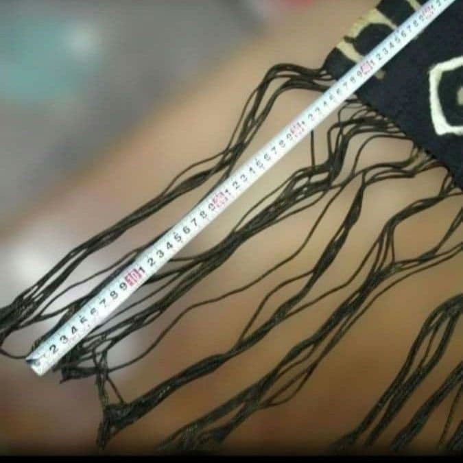 アフリカ　マリ共和国　ボゴラン7列帯　泥染め　　タペストリー