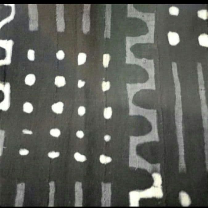 アフリカ　マリ共和国　ボゴラン7列帯　泥染め　　タペストリー