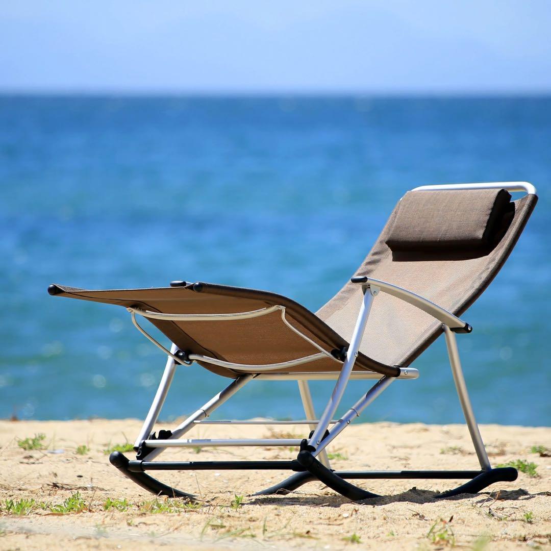 フォールディング メッシュ サウナチェア ロッキングチェア ブロンズ