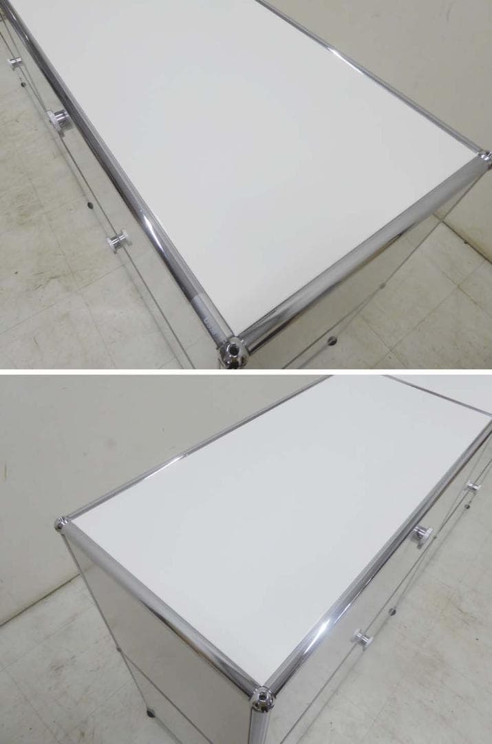 美品■USM Haller USMハラー■2列2段 キャビネット 収納 ホワイト