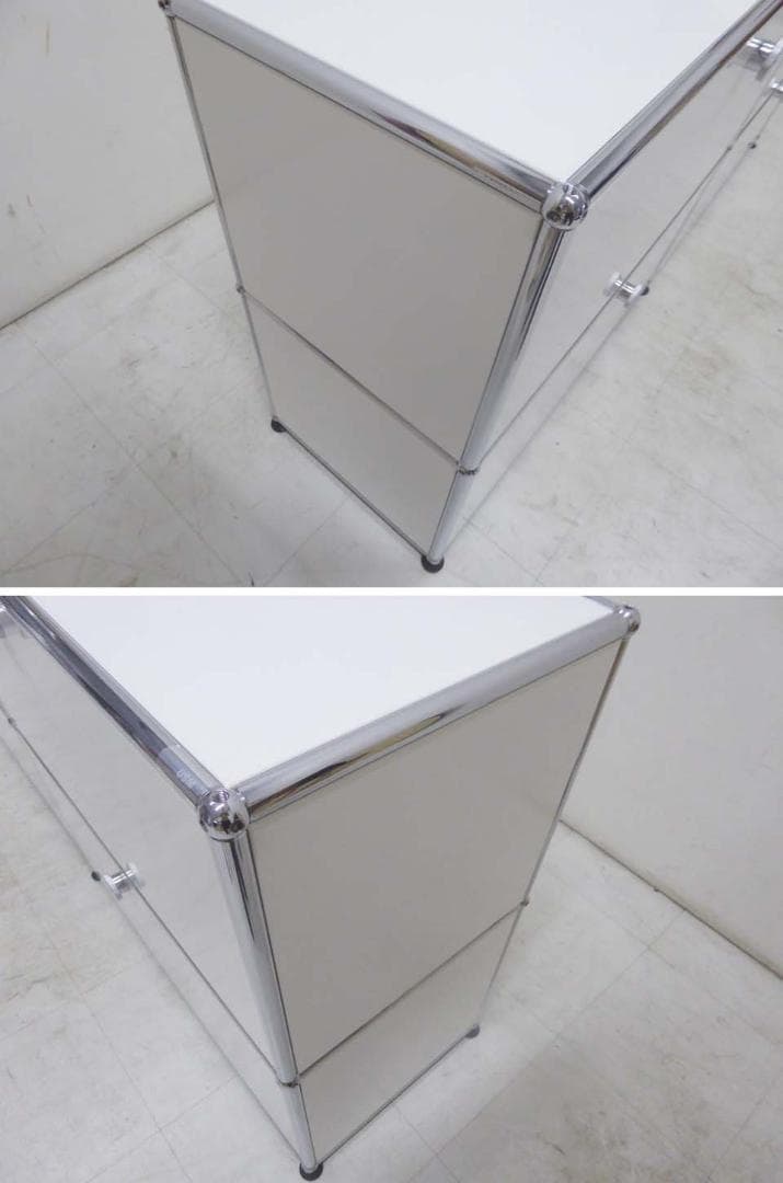 美品■USM Haller USMハラー■2列2段 キャビネット 収納 ホワイト