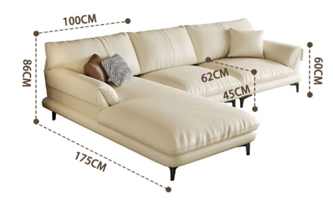 【残り2点】ラグジュアリーL字型ソファ 280cm｜239,000円