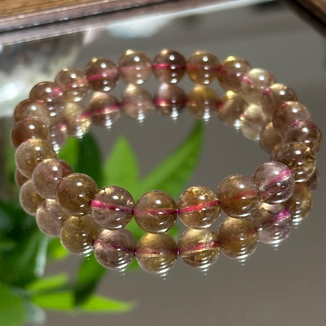 激レア【高品質】一点物 オーラライト ブレスレット 天然石 8.5mm