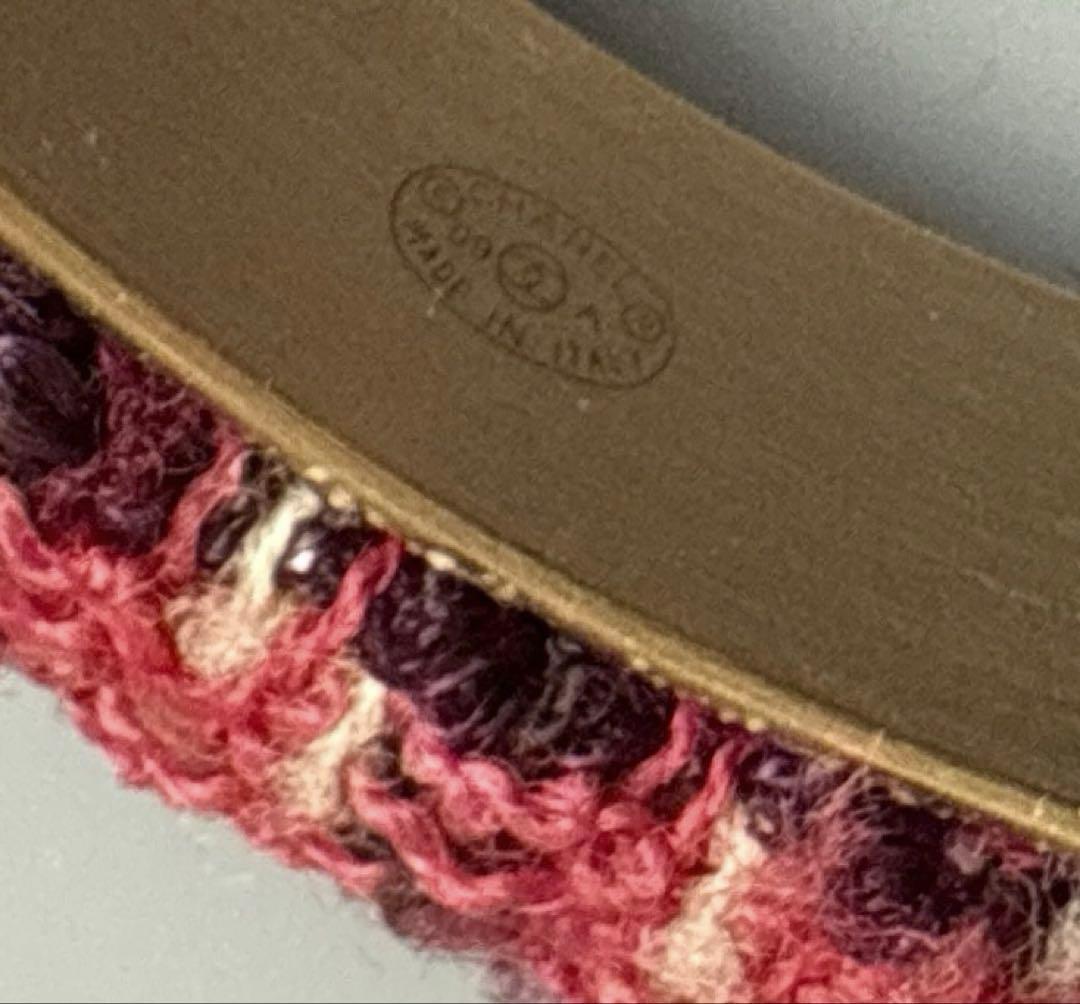 CHANEL バングル　ピンク　キルティング