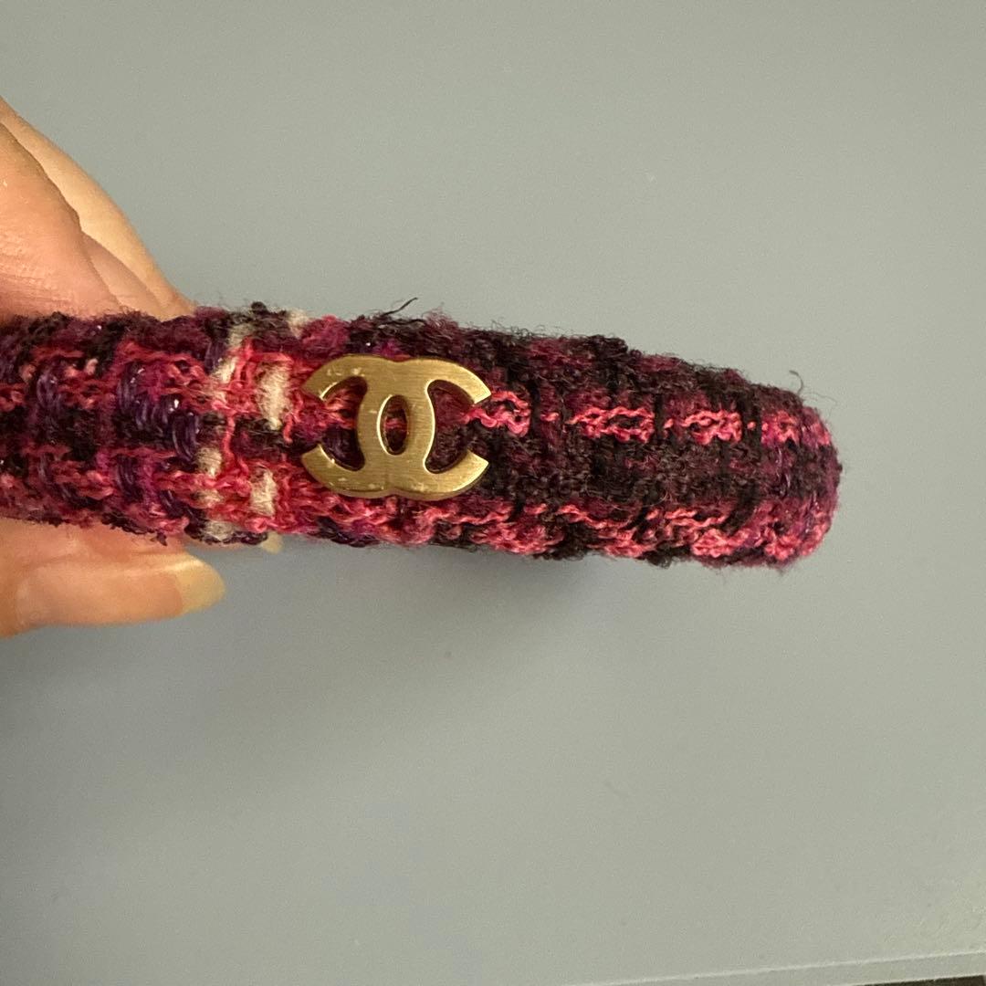 CHANEL バングル　ピンク　キルティング