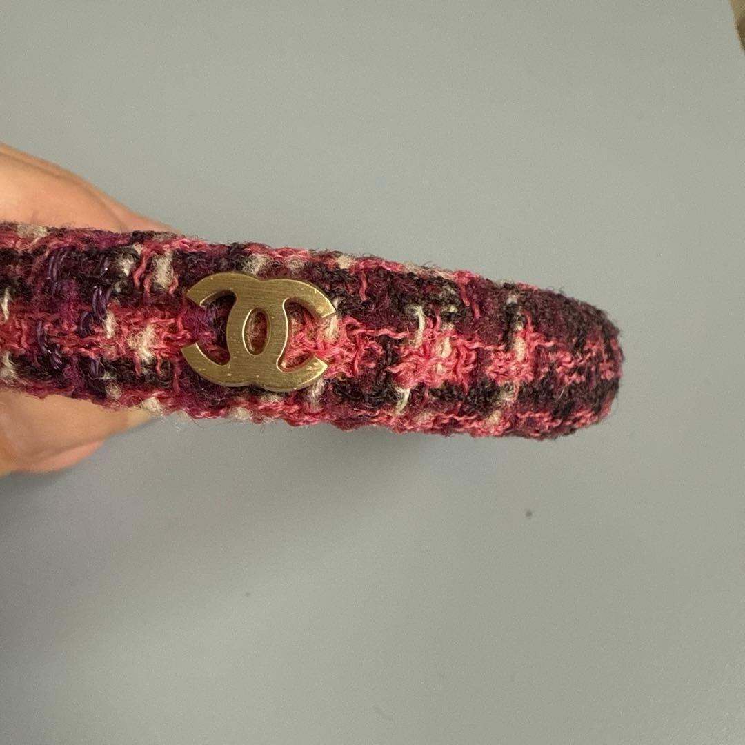 CHANEL バングル　ピンク　キルティング