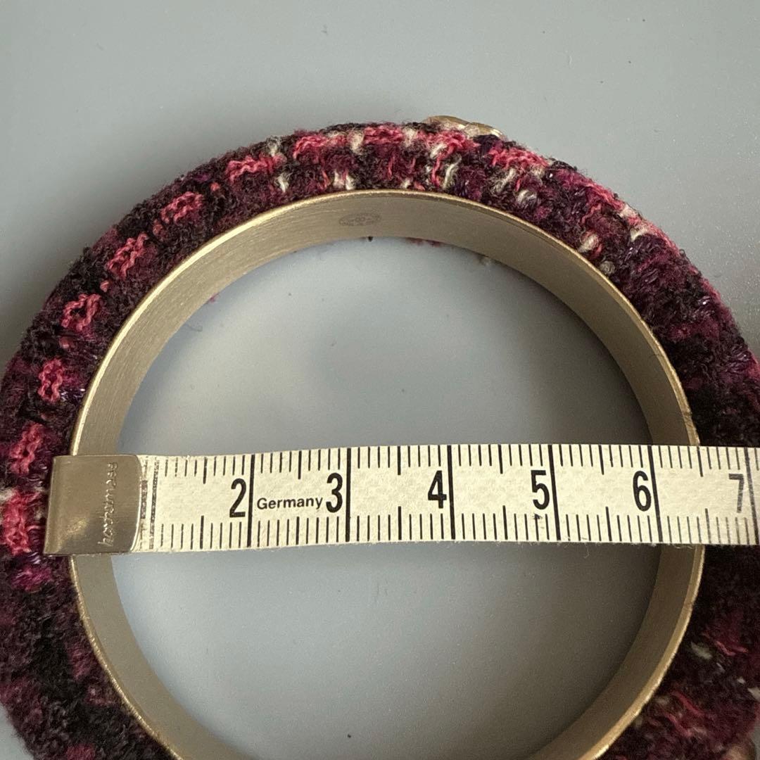 CHANEL バングル　ピンク　キルティング