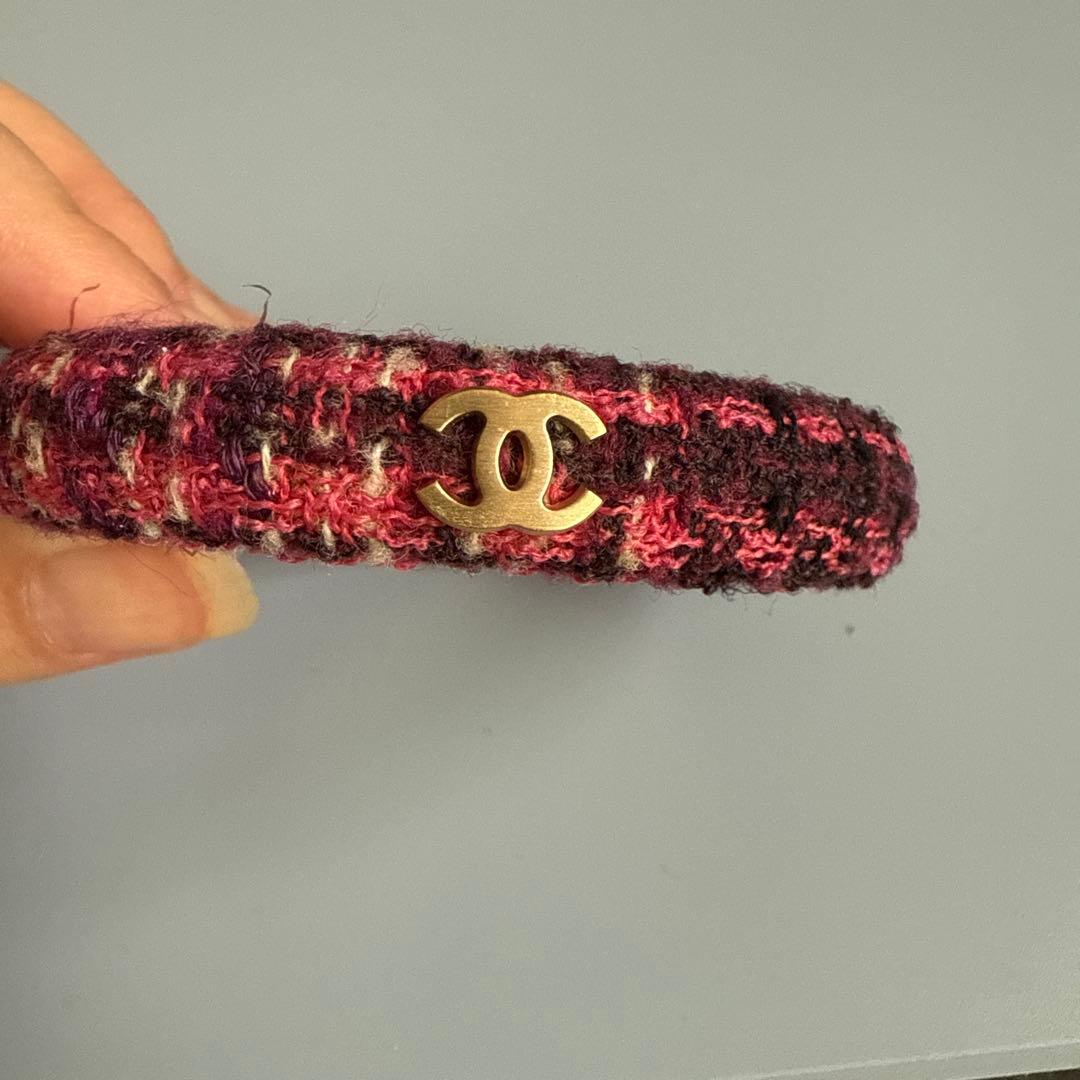 CHANEL バングル　ピンク　キルティング
