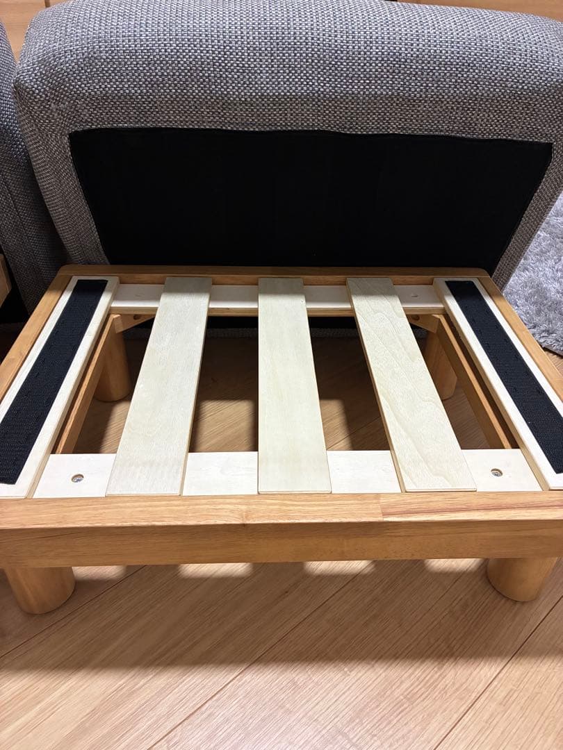 ゆったり座れるアームレスソファ用　オットマン 無印良品