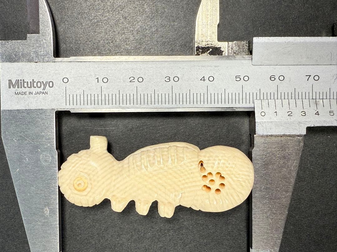 天然素材 牙 マンモス 重さ13.6g提げ物 開運 根付 検古民芸 アンティーク