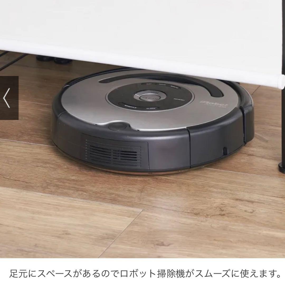 ロールカーテン付き突っ張りシェルフラック 幅60奥行36高さ205～260cm