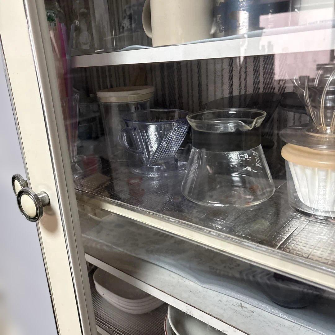 ラ*ー様 ホワイト木製食器棚 アーチ型ガラス扉