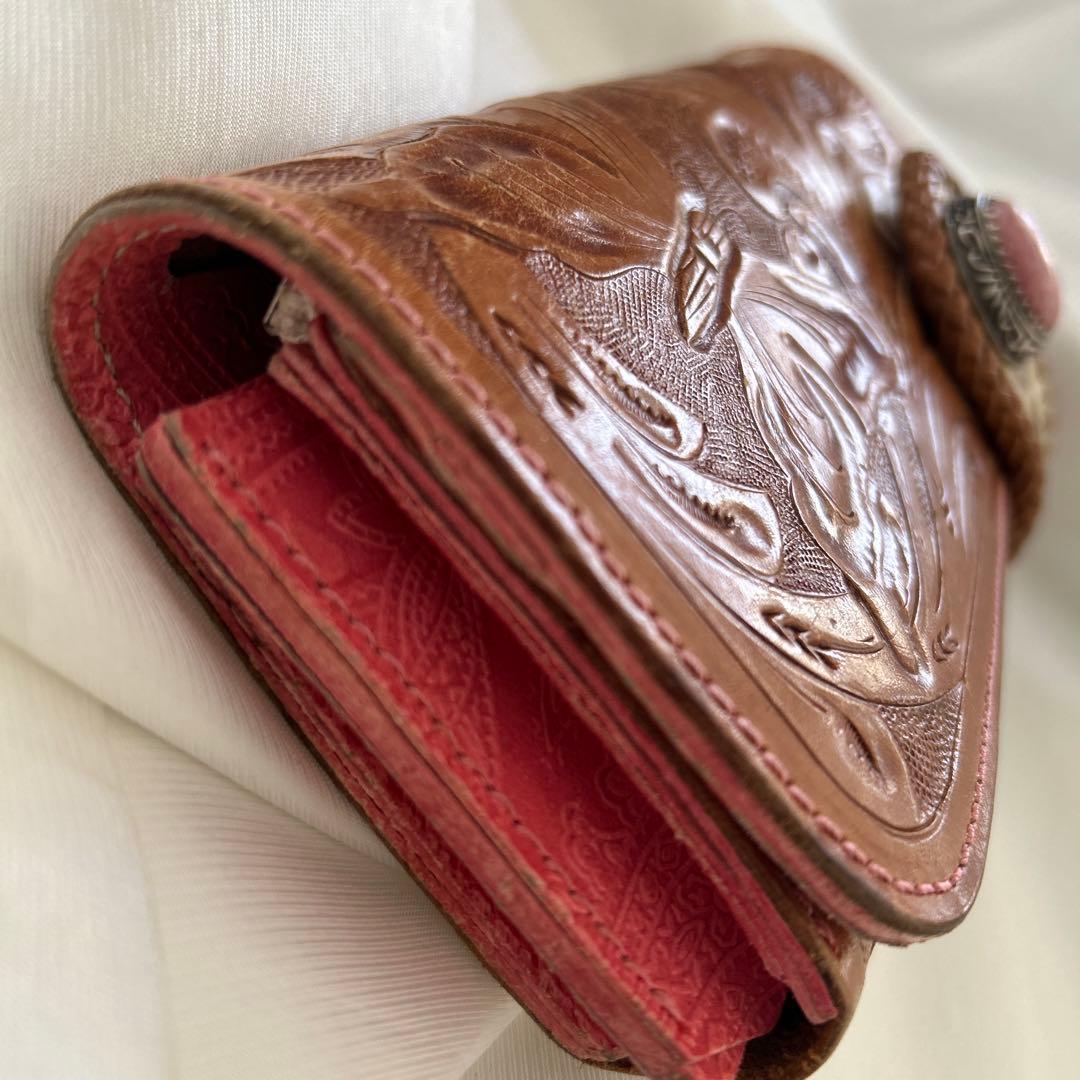 レザークラフト　長財布　オーダーメイド　世界に1点　アンティーク