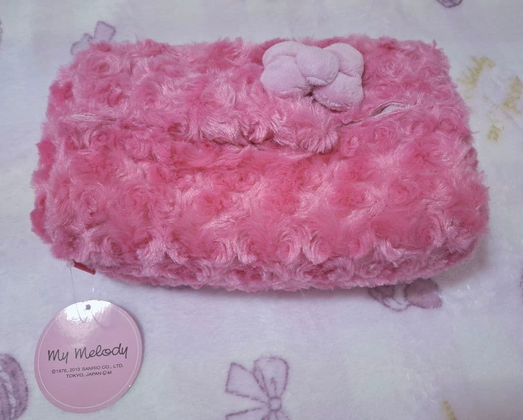 平成♡マイメロディ♡巻きボア♡ティッシュボックスカバー ティッシュケース