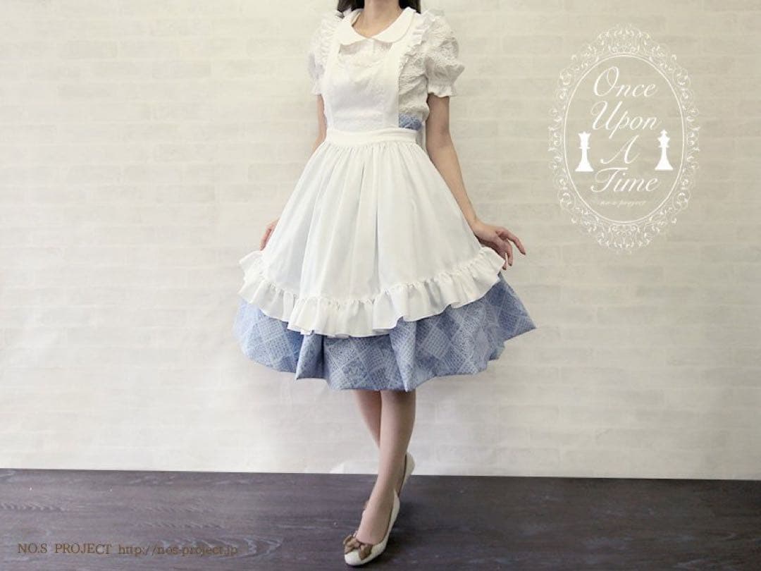 フリルエプロン　ホワイト　NO.S PROJECT　ノスプロジェクト　ノスプロ