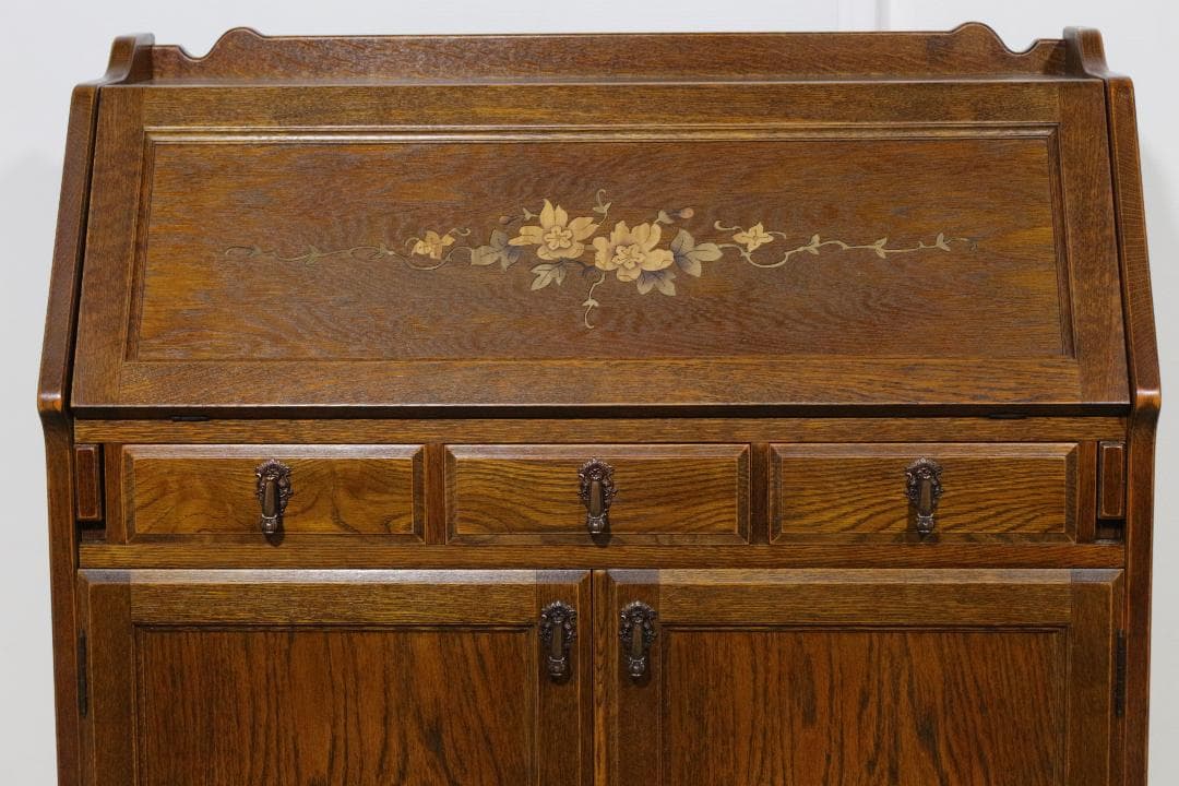 ブルージュ★ライティングビューロー★木製家具★象嵌★