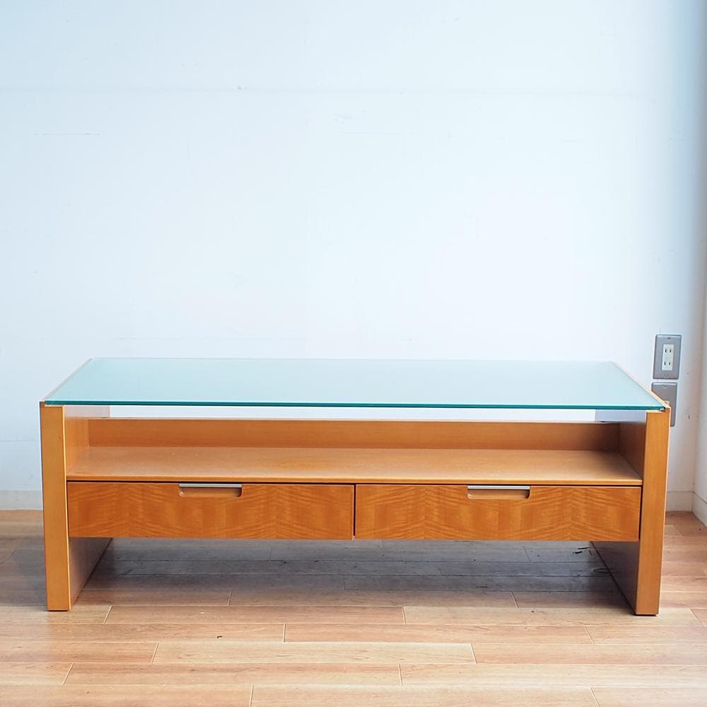 カリモク/karimoku ガラス天板 センターテーブル 引出付き