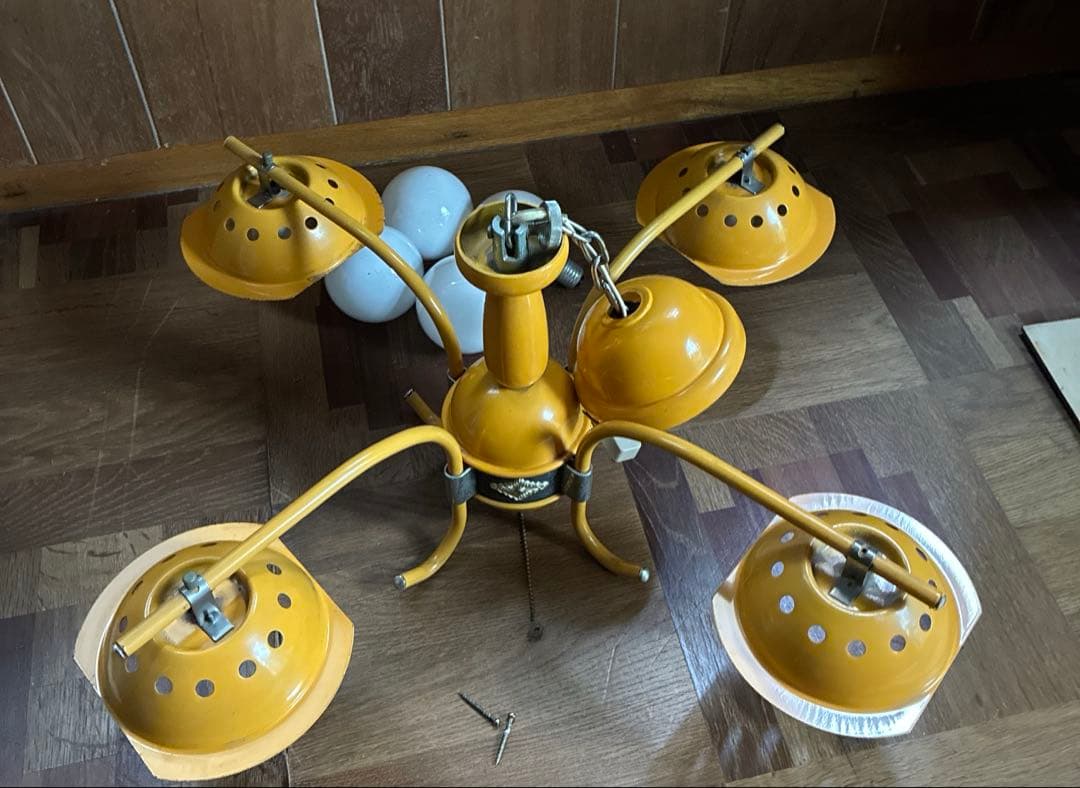 ✨J urimさま✨SALE‼️70年代　昭和レトロ　ポップなシャンデリア 4灯✨