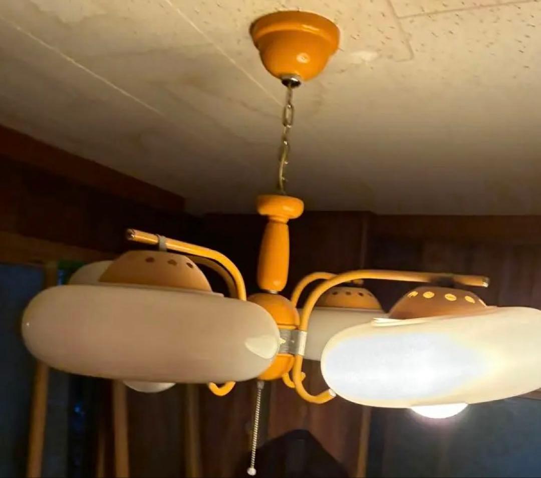 ✨J urimさま✨SALE‼️70年代　昭和レトロ　ポップなシャンデリア 4灯✨