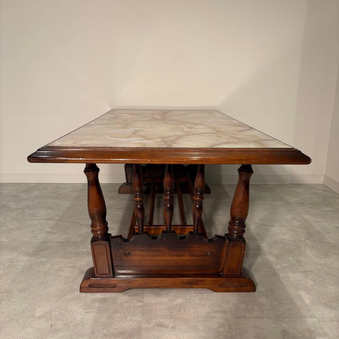 センターテーブル　ローテーブル　リビングデーブル　大理石柄　木製