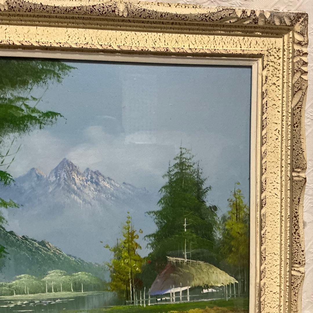 風景画　油絵　絵画　油彩画　肉筆　美術　P 10号　額縁　額装品　油彩