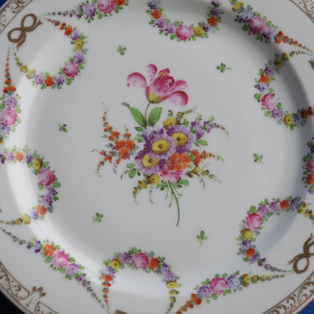 時代にとらわれないドレスデンの大皿 プレート（25cm）★1900～1930年製