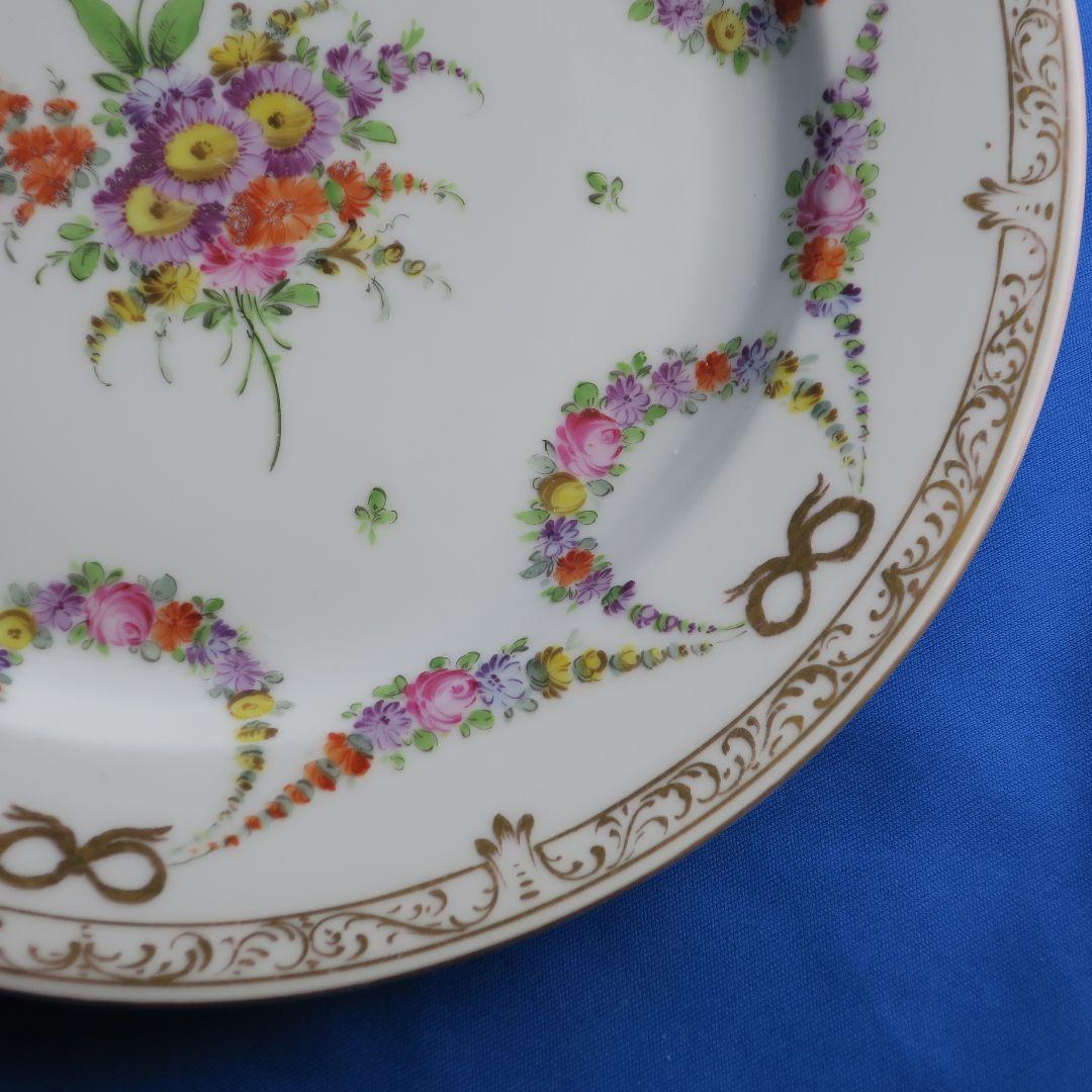 時代にとらわれないドレスデンの大皿 プレート（25cm）★1900～1930年製