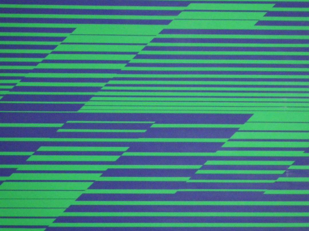 真作 2作品 幾何学絵画 シルクスクリーン 谷浩二 10部限定 サイン 額装 箱