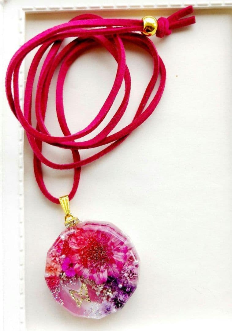 レジン　訳あり　マトリカリア　ネックレス　ペンダント　ハンドメイド