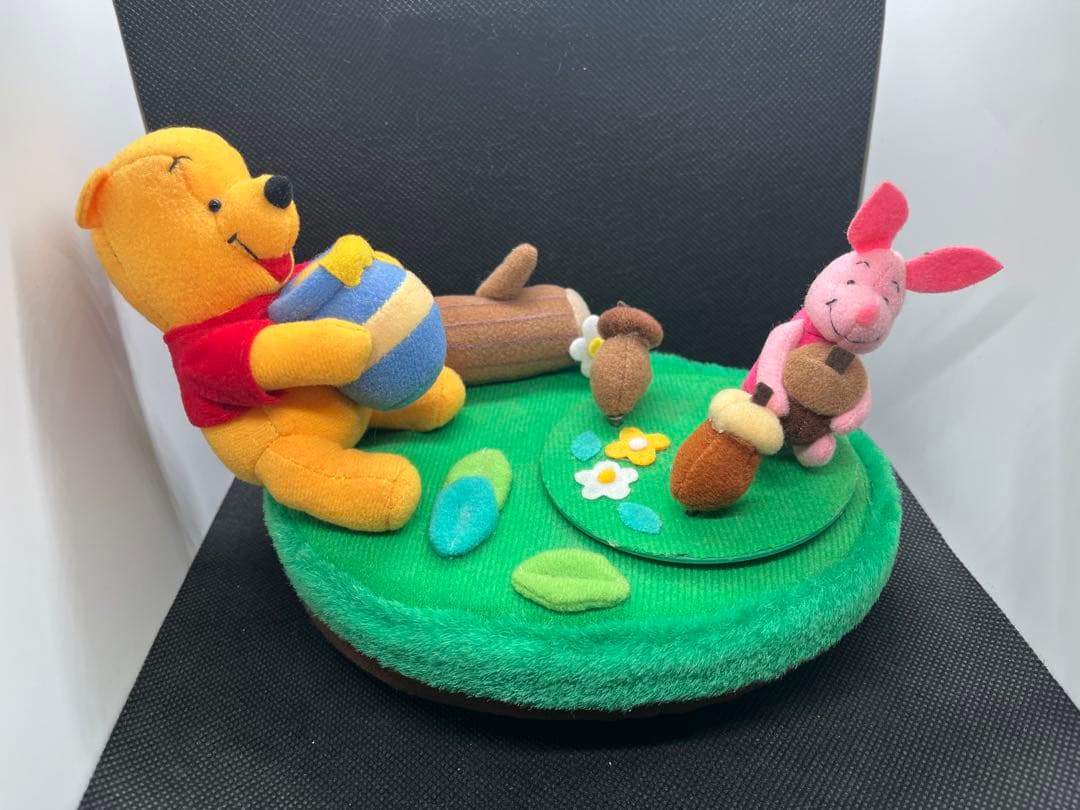 ディズニー　プーさん　ピグレット　ぬいぐるみ　オルゴール　レトロ