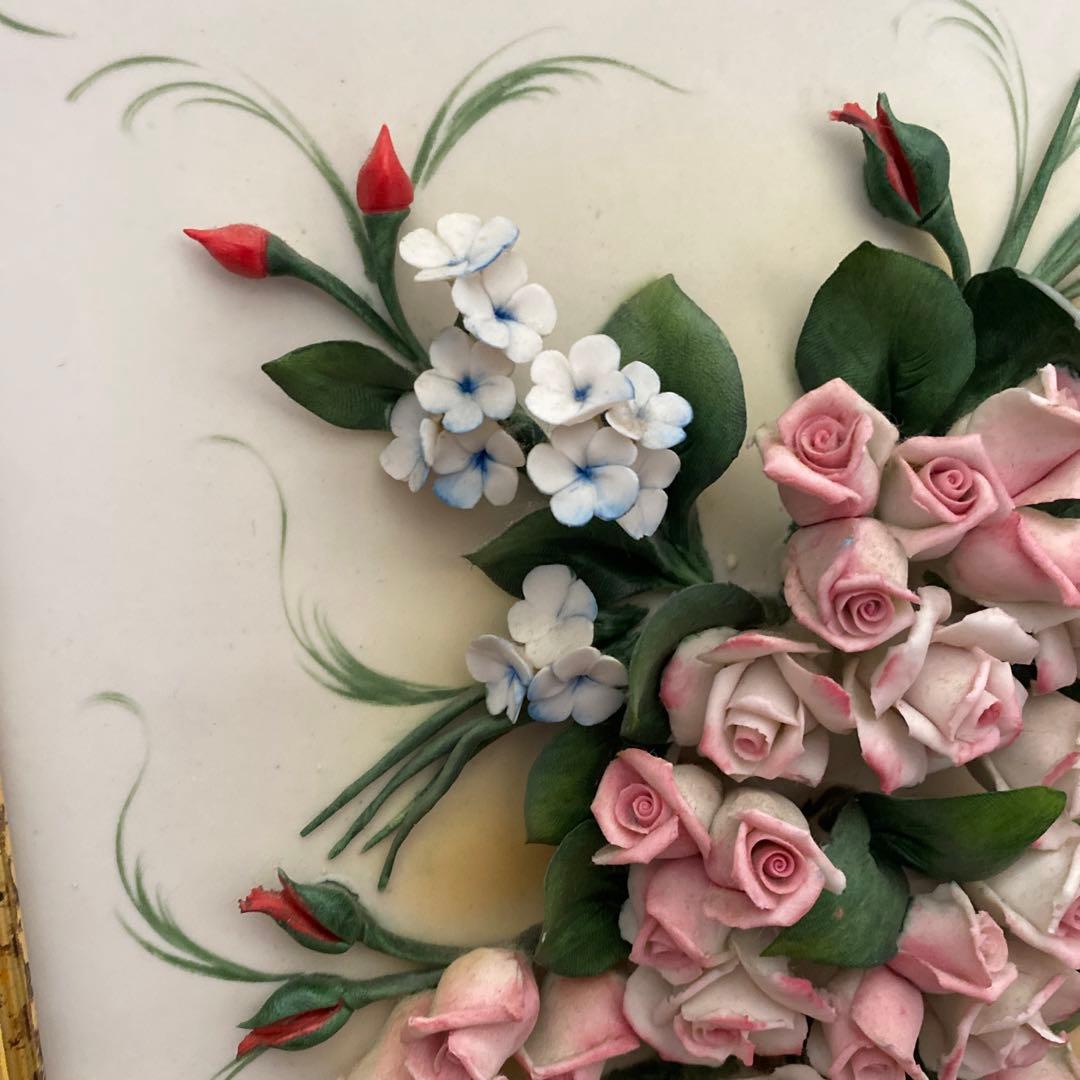 CAPODIMONTE★ブーケ★陶花★イタリア★壁掛