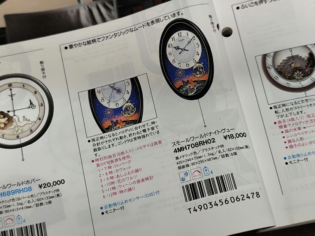 スモールワールド ナイトビュー からくり時計 メロディ 動作確認済み 貴重