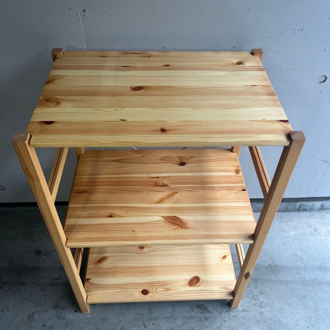 美品★無印 パイン材ユニットシェルフ・５８ｃｍ幅・小