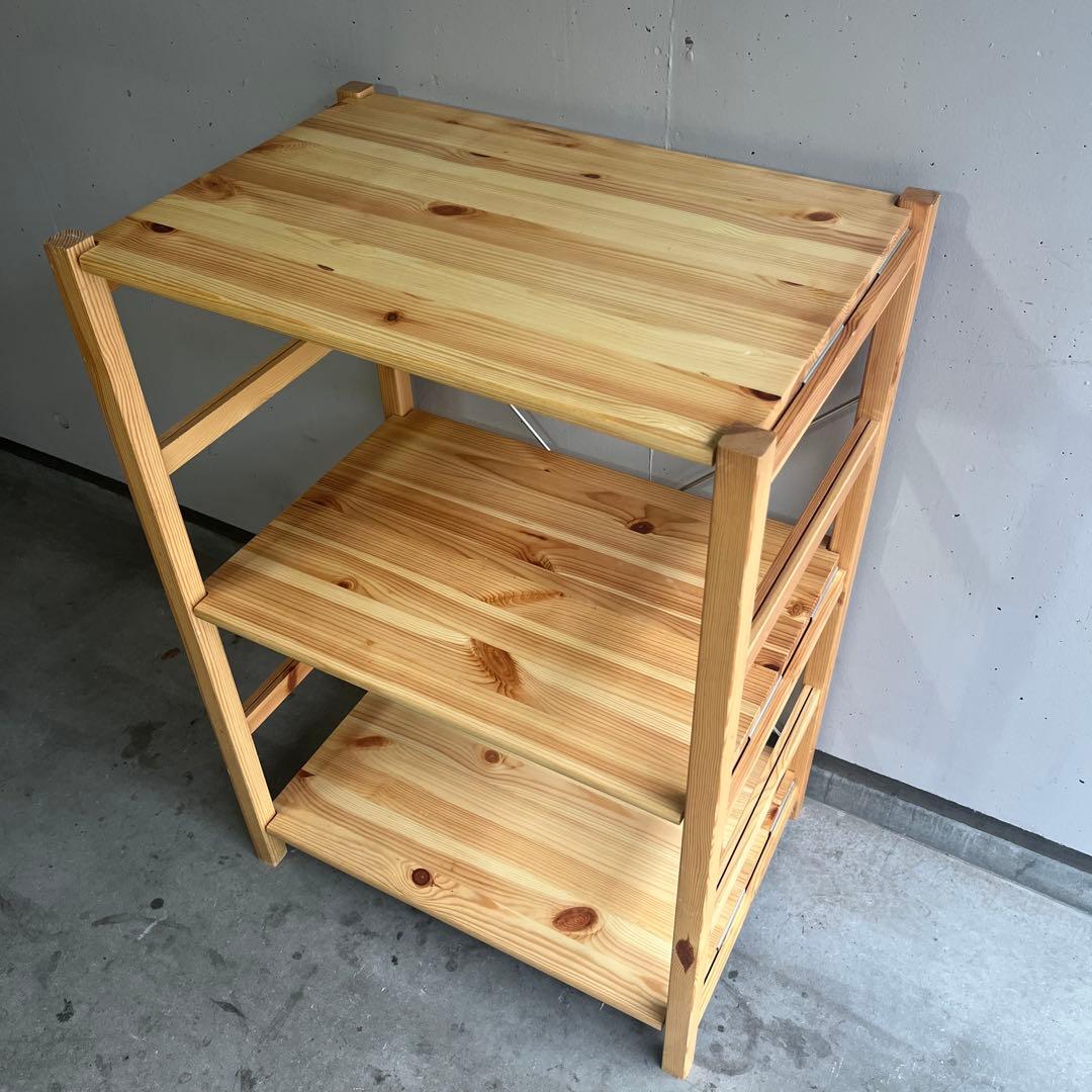 美品★無印 パイン材ユニットシェルフ・５８ｃｍ幅・小