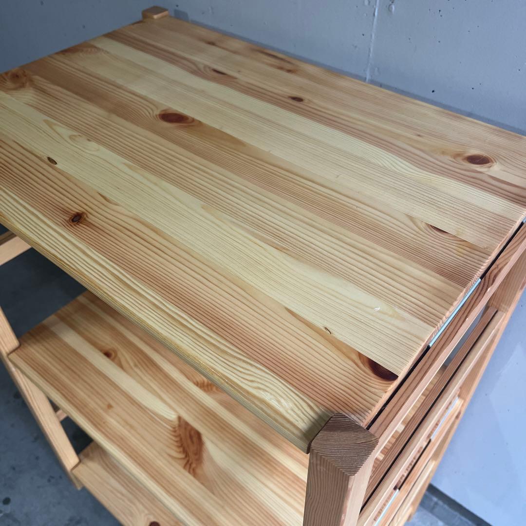 美品★無印 パイン材ユニットシェルフ・５８ｃｍ幅・小