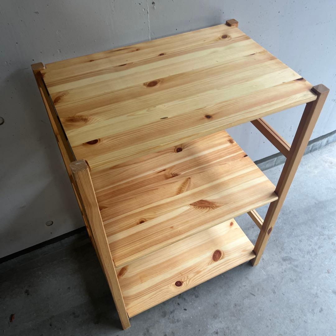 美品★無印 パイン材ユニットシェルフ・５８ｃｍ幅・小