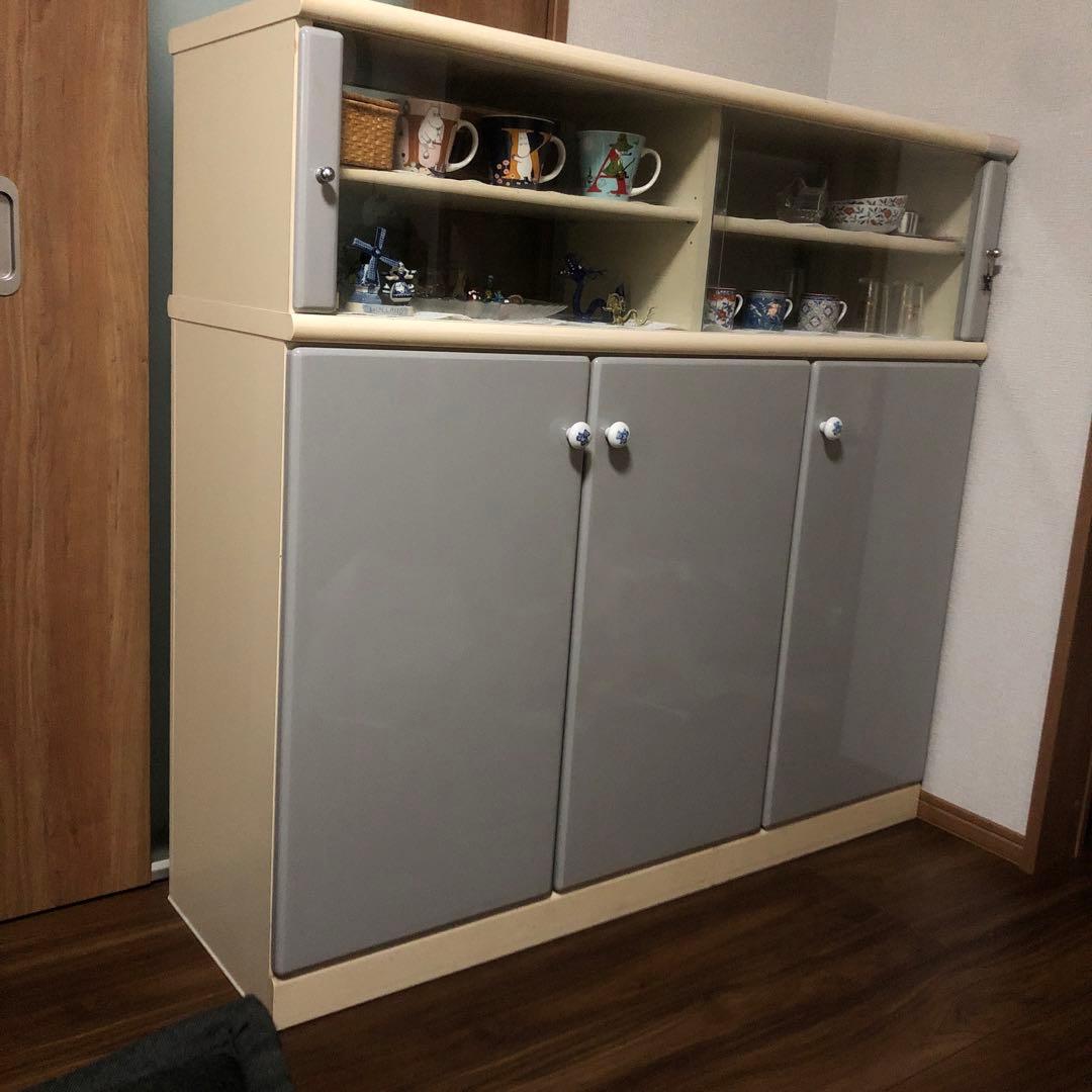 両面ハッチ　　両面食器棚　　スリム食器棚　キッチンカウンター　カウンター