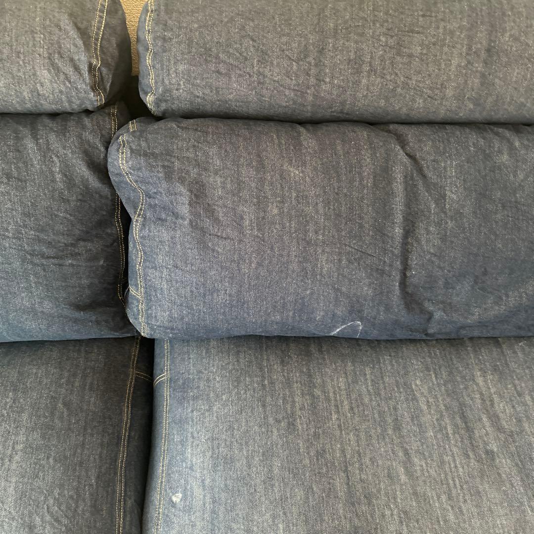 無印良品　ソファ　2.5シーター　デニム　ヘッドレストあり